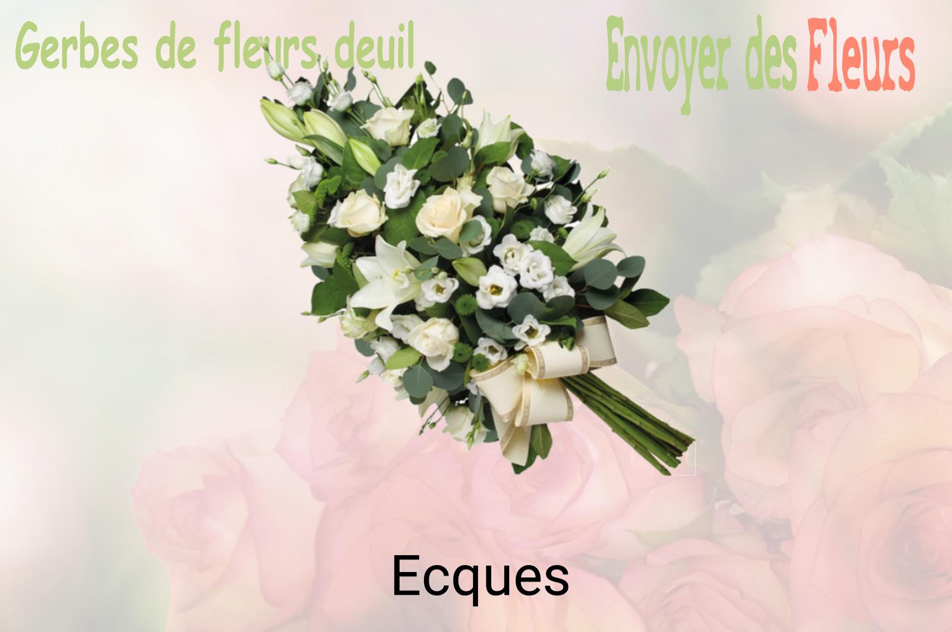 Gerbe de fleurs de deuil livrée à Ecques
